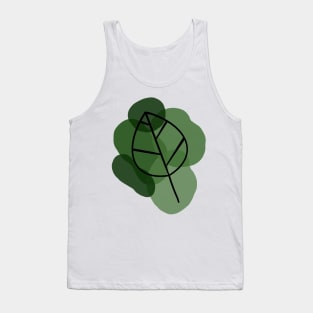 Leaf line drawing Tank Top